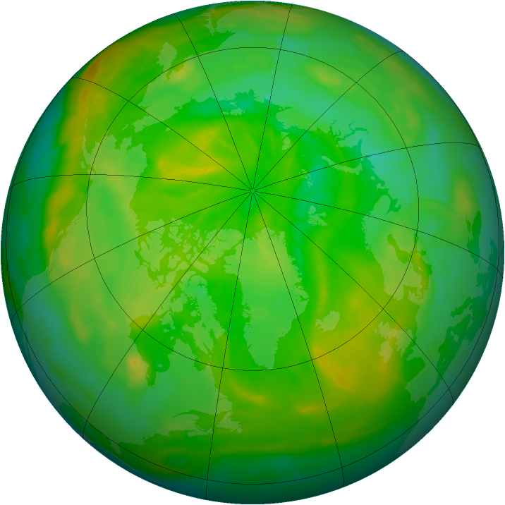 Arctic ozone map for 17 June 2012